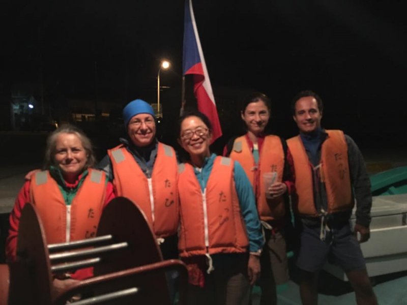 on the boat before the start