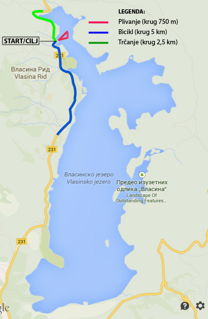 vlasinsko jezero mapa Vlasinski Triatlon Samoprevazilaženja   Sri Chinmoy Marathon Team vlasinsko jezero mapa